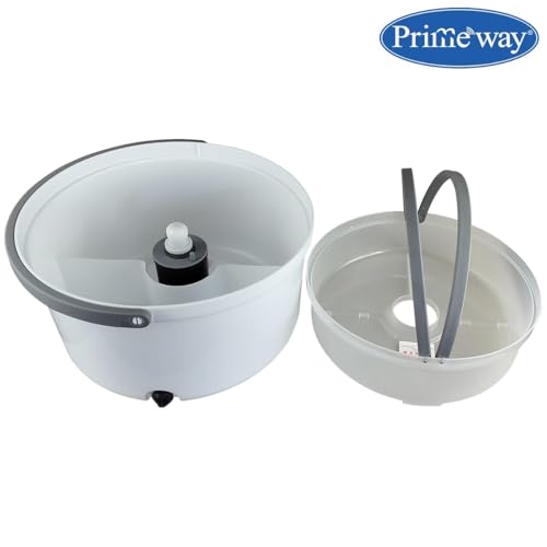 Image of Primeway Plastic 360 Spin Rd Mop Bucket | 2 Rd Refills | White | 3 LTR