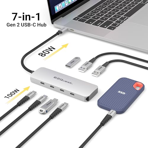 EZQuest Adattatore hub USB-C Gen 2 a 7 porte: 3
