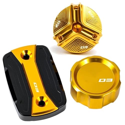 Cubiertas de líquido de frenos MT03 doradas que evitan fugas y mejoran el estilo de tu moto