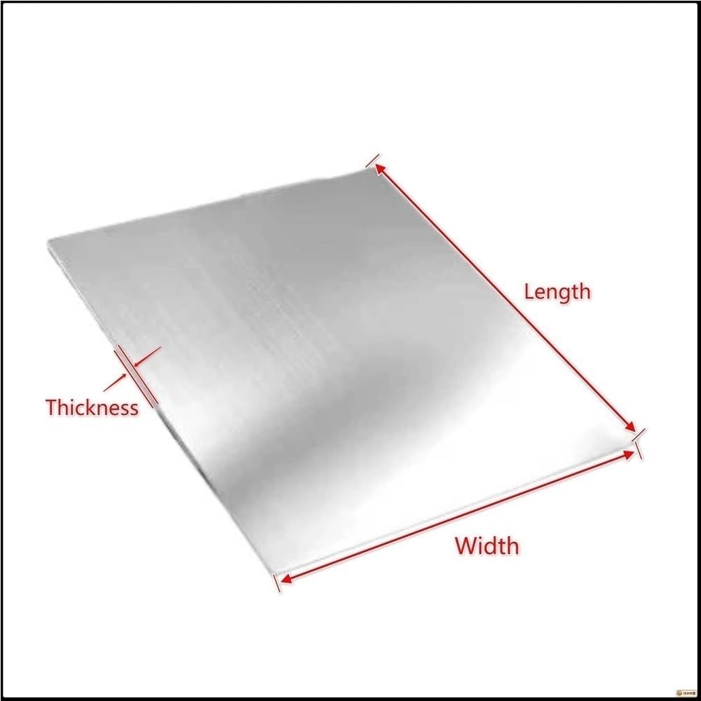 Kwadratowy arkusz folii aluminiowej, polerowana płyta z czystego aluminium o grubości 0,1-5 mm do rzemiosła i gotowania, 100 mm x 100 mm, 1 szt.(100x100x2.5mm)