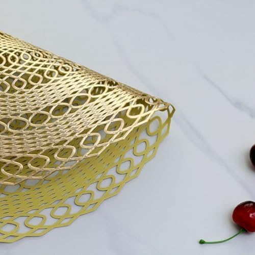 Set de table rond lavable pour protéger la table des plats chauds or rose