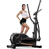 CURSOR Elliptical Exercise Machine, Elliptical Machine for Home with Hyper-Quiet Magnetic Driving System,8&16 Levels Resistance,Compact Elliptical with 12IN Stride,LCD Monitor,350LBS Weight Capacity