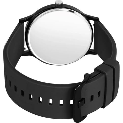 Image of Minimalist Dial with Softest Silicone Strap Analog Wrist Watch for Men & Boys (Black)