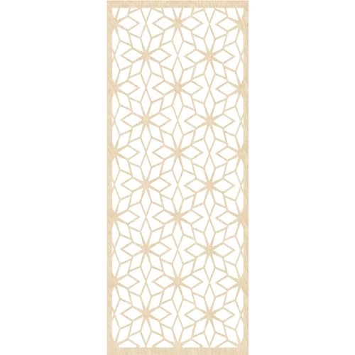 Image of 25 3 /8 inchW x 64 3 /8 inchH x 1 /4 inchT Lake Decorative Fretwork Wood Wall Panels, Birch