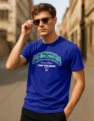 Image of Veirdo Men's Trendy Graphic Regular Fit T-Shirt Combo Pack of 2 | Casual Pure Cotton Round Neck Tees | Stylish Fashion Tops for Everyday Wear | Sizes: S to XXL