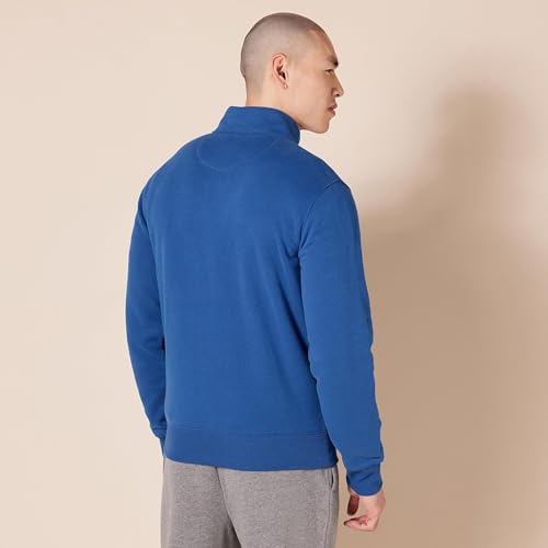 Image of Amazon Essentials Men's Standard Full-Zip Fleece Mock Neck Midweight Sweatshirt with Pockets