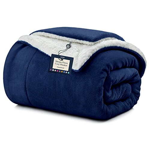 Belador Throw Blanket - Fleece Blankets 50 Inchx60 Inch - Soft Blanket With Sherpa Reverse Fluff - Travel Blanket For Bed cover
