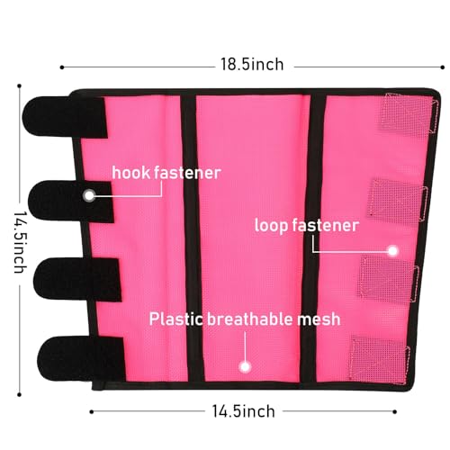 Image of Jexine 12 Fly Boots for Horse Set of 12 Loose Breathable Mesh Horse Fly Sheets Protective Horse Leg Wraps Leggings for Preventing Flies and Mosquitoes Bites (Pink, Blue, Orange)