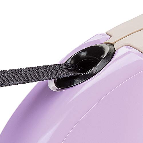 Ferplast Amigo Médio Fita, Guia Retrátil para Cães, Bege e Lilás Ferplast para Cães, Médio, Bege e L