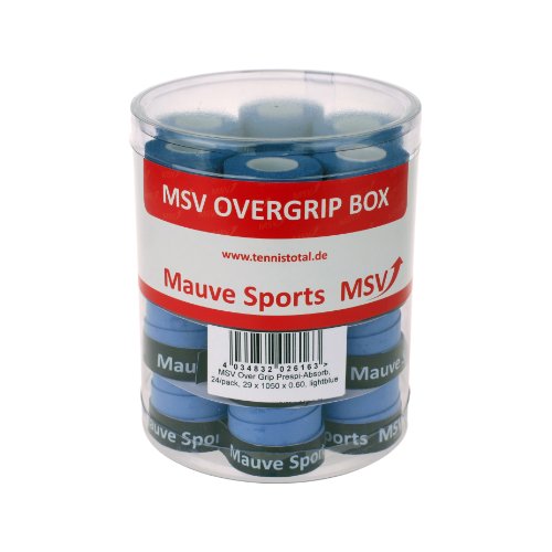 MSV Over Grip prespi Absorb bleu évite la glisse de la raquette lot de 24