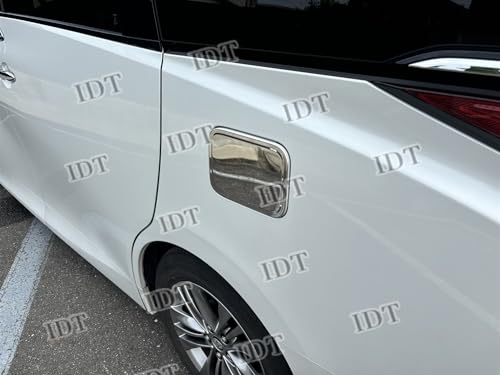 IDT 新型 40系 アルファード 40系 ヴェルファイア パーツ フューエルリッドカバー 給油口カバー フタ 鏡面 ガーニッシュ 簡単取り付け 車検対応 ミニウエス付 (鏡面シルバー)