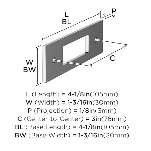 Image of Amerock Medora 3 inch Polished Chrome Backplate | Decorative zinc cabinet hardware backplate designed to complement knobs and pulls while protecting cabinet surfaces