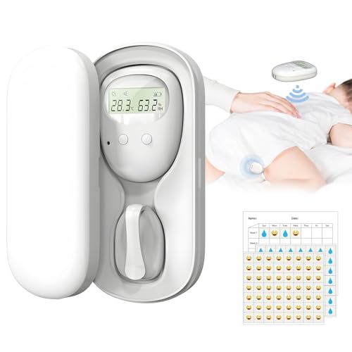 3T6B Alarma Enuresis Inalámbrica, Alarma Pipi Recargable para Niños y Personas Mayores, Enuresis Alarma con 3 Modos, Vibración, Sonido, Vibración más Sonido,Entrenamiento de orinal de