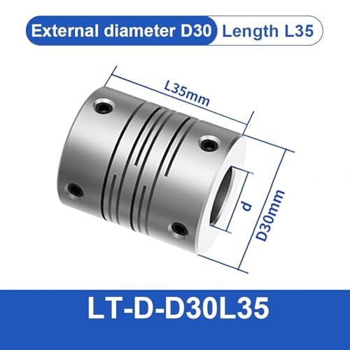 Accouplement flexible LT D30L35 en alliage d'aluminium pour encodeur et imprimante 3D