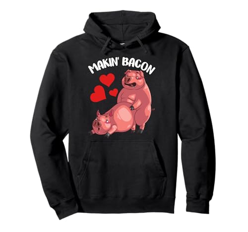 Divertente regalo di pancetta per uomini e donne Cool Pig Bacon Joke Felpa con Cappuccio