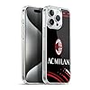 Head Case Designs Licenza Ufficiale AC Milan Curvato Modelli Cresta Custodia in Gel [Protezione di Grado Militare] Compatibile con Apple iPhone 15 PRO Max E Compatibile con MagSafe