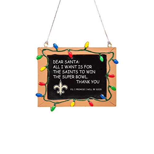 Forever Collectibles UK New Orleans Saints Kreidetafel, Kunstharz, Ornament