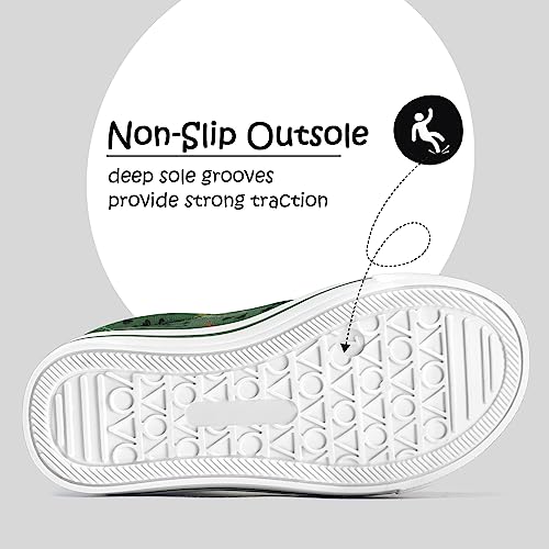 Image of K KomForme Toddler Shoes, Hook & Loop Canvas Sneakers for Boys and Girls | Slip-on, Lightweight, Comfortable