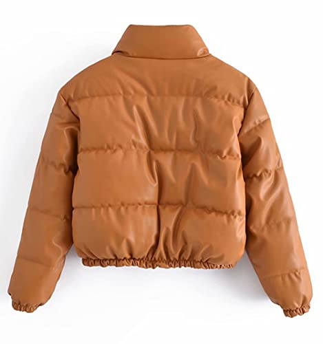 Feminino Casaco Quente de Inverno Casaco Quente de Inverno Parka Jaqueta de Cor Sólida com Zíper Com