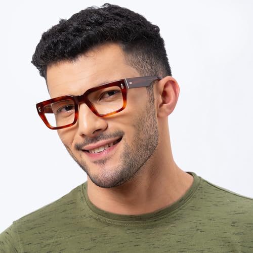 Image of Shisen Fox Habiki 2.0 Acetate Spectacles Frames for Men & Women with Demo Lenses | Classic Oval Full Rim Eyeglass Frame | Durable & Stylish Eye Frames for Men & Women