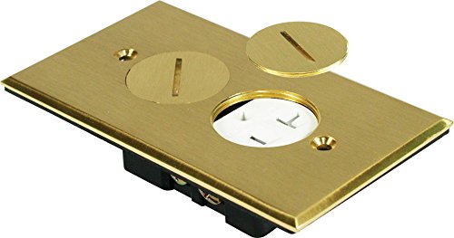 Orbit FLB-R1G-C-BR Electric Floor Box, Round Plug Type Cover Only Duplex - 1-Gang