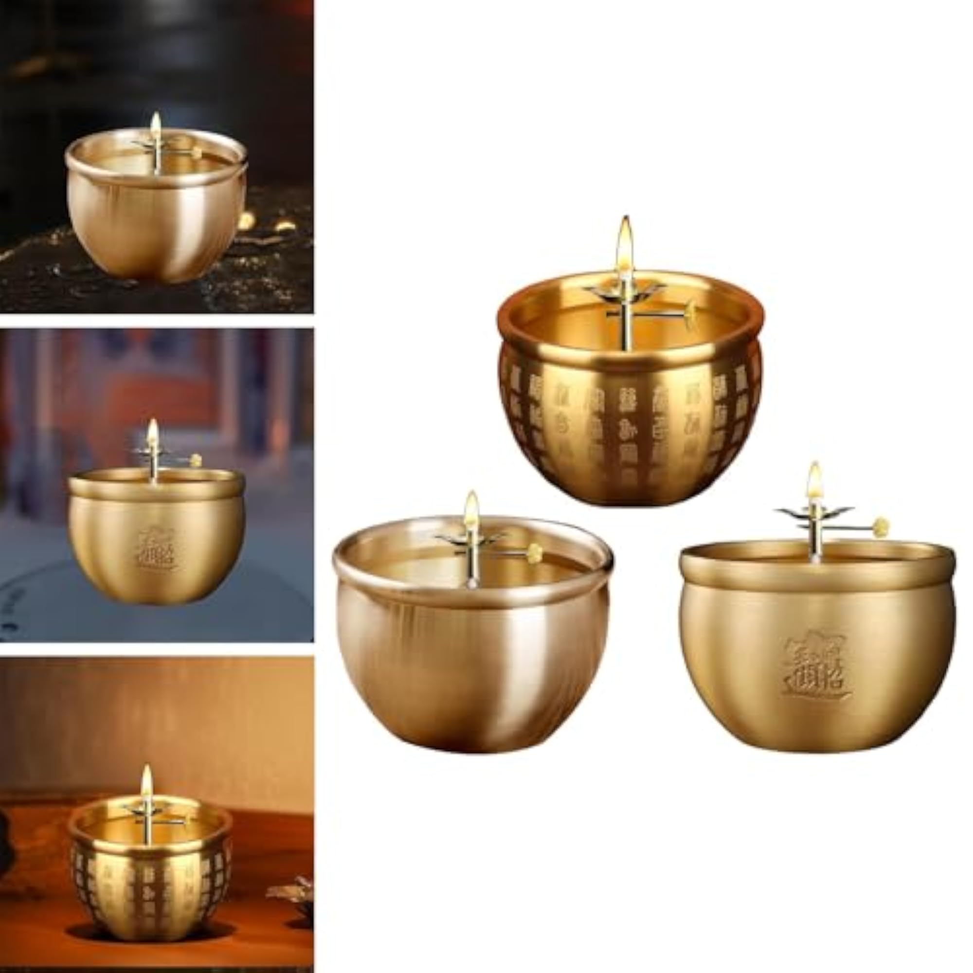 Retro Oil Lamp Butter Lamp Holder, Kitchen Centerpiece