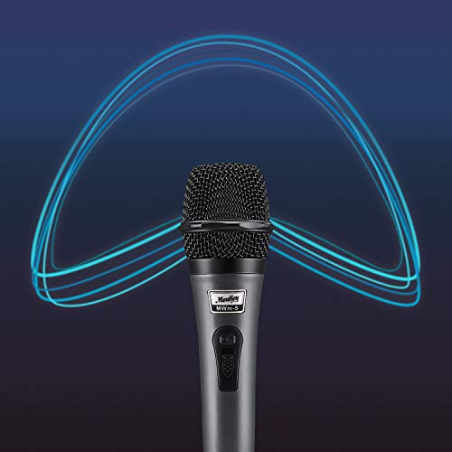 Moukey Dynamisches Mikrofon, Metall Karaoke Handmikrofon MWm-5 mit 4M/13ft XLR-Kabel für Karaoke, PA-Lautsprecher, Amp… - Image 7