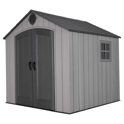 Lifetime 60354 8x7.5 Rough Cut Plastic Outdoor Building Storage Shed -  Lifetime Products