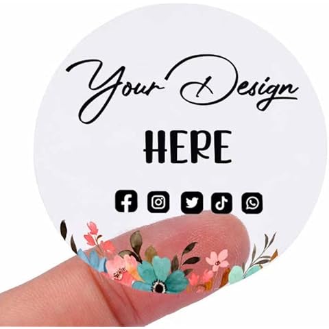 GICOHI Custom Your Own Design Personalized Labels Stickers,Personalized Stickers for Business Logo, Wedding Favors, Packaging, Office, Parties Cover