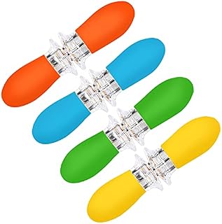 10Pcs/5Pairs Corn Holders Corn on The Cob Stainless Steel Corn Cob Holders BBQ Fork Skewers for Home Cooking Camping Parties (Multicolor)