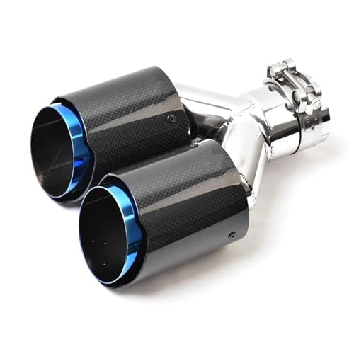 Embouts d'échappement double universels pour modification auto carbone 63mm