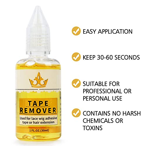 Tape in Extension Remover - Fast Acting Hair Extensions Hair Glue Lace Wig Glue Remover,Tape in Hair Extensions Adhesive Remover(Two Bottles) - Image 6