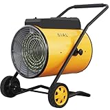 SIAL Termoventilador Industrial 15 kW - Calentador Eléctrico - Calentador Radiante Calentador de Construcción - Calefactor para Garajes, Talleres, Obras - D15 - Amarillo
