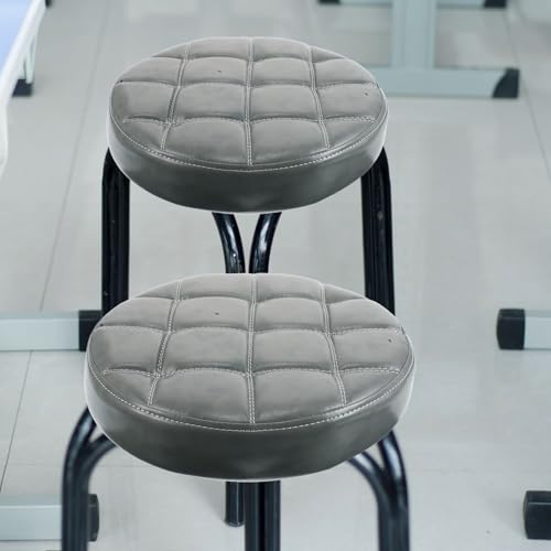 Tabouret Rond Faux Cuir Coussin Mousse Siège de Bar Moderne Facile - 7