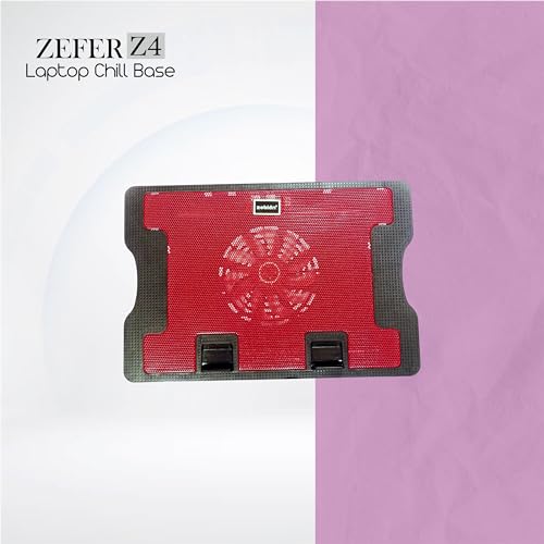 ZebionZefer Z4 Laptop Cooling Base for Heat Dissipation, aka Chill Pad, with Low Noise and Rugged Performance Fans, Sturdy Profile with Metal mesh,... - Image 2