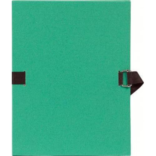 10 cartellina estensibile in carta telata, colore verde chiaro