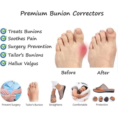 Ladies Summer Plantar Fasciitis Slippers,Comfy Foot Correction Womens Sandals For Hallux Valgus,Beach Flat Flip Flops With Arch Support4