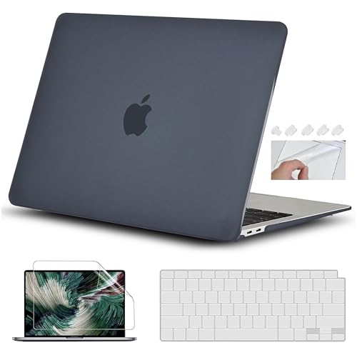 Image of Case Compatible with MacBook Air 13 inch A1466 & A1369 Older Version 2010-2017 Release Plastic Hard Shell Cover Case, Black