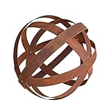 ESTEXO Edelrost Dekokugel Rostkugel Gartenkugel Kugel Metallband Bandeisen Gartendeko Rost Metall 50 cm