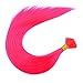 DENIYA Synthetic I Tip Keratin Fusion Hair Extensions Various Color 5G/Strand 50 Strands/Pack Keratin Tip Stick Hair Extensions (I-Tip 45cm) (50 Strand for Rose Pink)