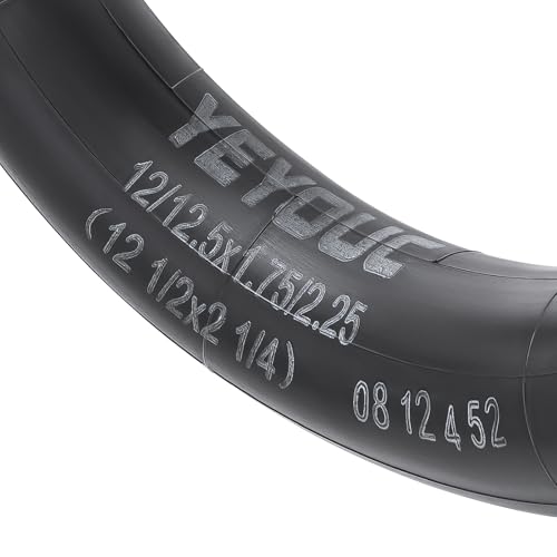 Image of YeYouC 12 1 /2 x 2 1 /4 Schrader Valve Inner Tube, Fits 12.5x2.25, 12x1.75 /2.125, 12x2.25, 12.5X1.75 /2.25 Bike /Scooter Tire Tube, 2 Pack