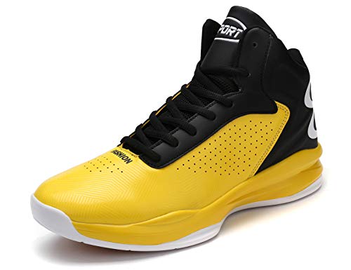 SINOES Zapatillas de Baloncesto para Hombre, Botas de Baloncesto de absorción de Choque de Rendimiento Zapatillas de Deporte Ligeras y Transpirables Al Aire Libre Suave