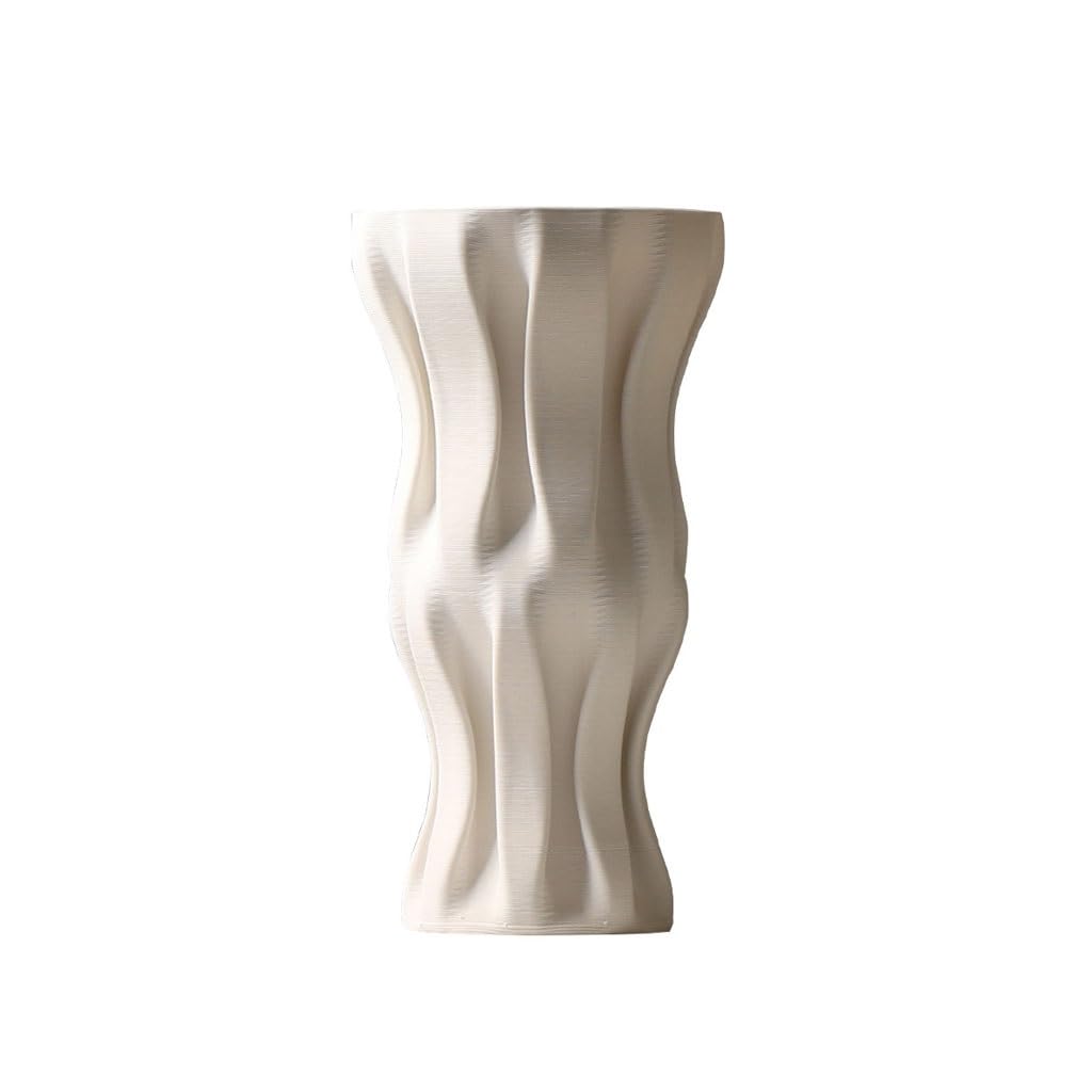 Kunyos A Vase Ceramic Vase Simplicity Irregular Flower Rrangement Container Home Porch Flower Vessel Ornaments Ceramic Vase(A)