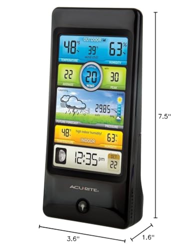 AcuRite Notos (3-in-1) 01604M Pro Color Digital Weather Station with Wind Speed, Temperature and Humidity