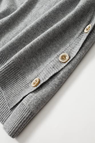 Image of Women's V-Neck Simple Three-Button Design Solid Color Loose Casual All-Wool Knitted Vest