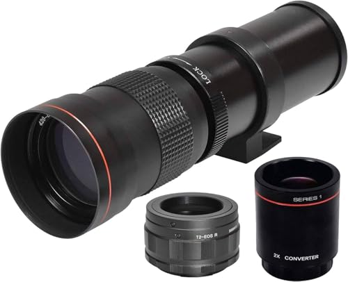 High-Power 420-1600mm f/8.3 Manual Telephoto Zoom Lens for Canon EOS...