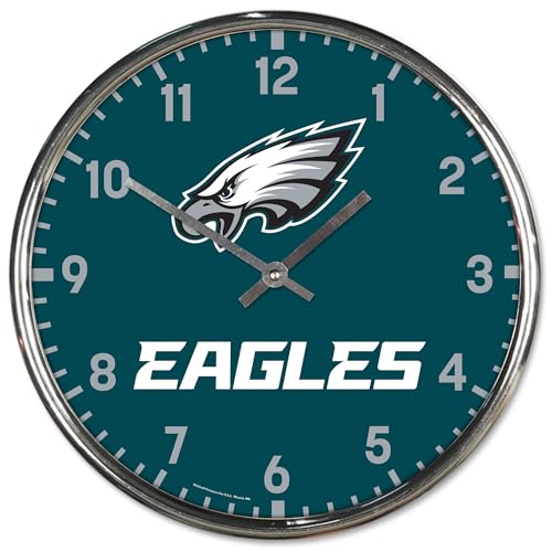 WinCraft Philadelphia Eagles Chrome Wall Clock
