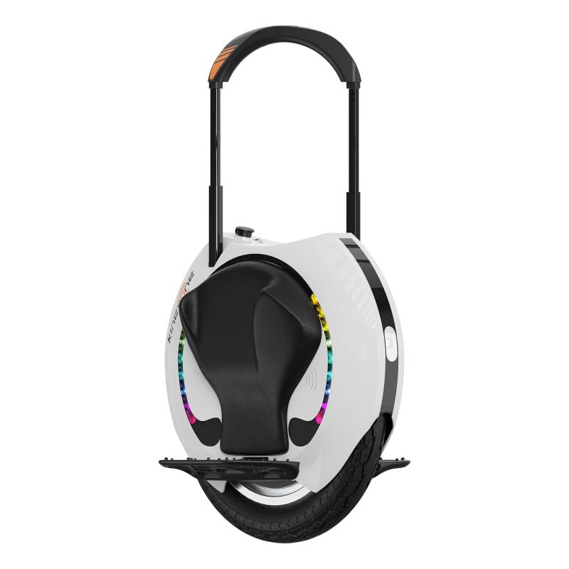 Monociclo elettrico Kingsong KS-16S Pro 840 Wh, per adulti, bianca, motore da 1200 W, autonomia fino a 75 km, velocità limitata a 25 km/h, pneumatico gonfiabile da 16”, altoparlante e Bluetooth