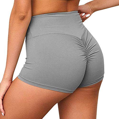 Kyerivs - Pantalones cortos de yoga para mujer - Gris - S