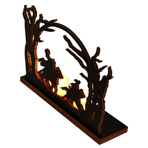 Generisch Kopfloser Reiter Haloween – Furchterregende Kopflose Reiter Statue | Detaillierte Kopflose Reiterstatue Figur | Tabletop Hohlstatue Ideal Für Deko Spukhaus Tisch Dekoration